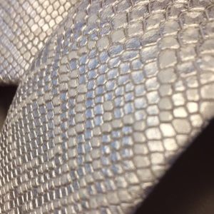 Snakeskin white sandals